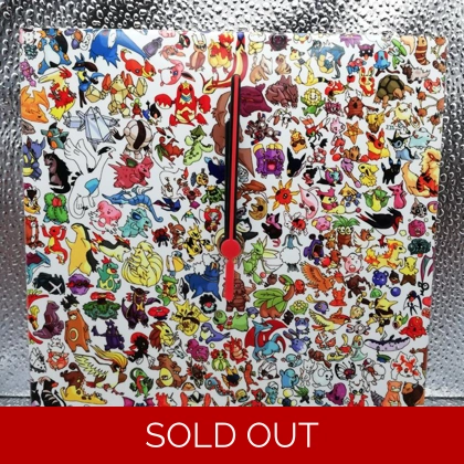 Pokemon Ceramic Tile Wall Clock